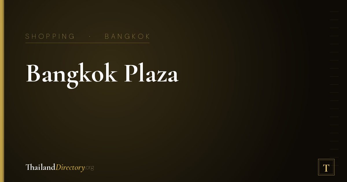 Bangkok Plaza