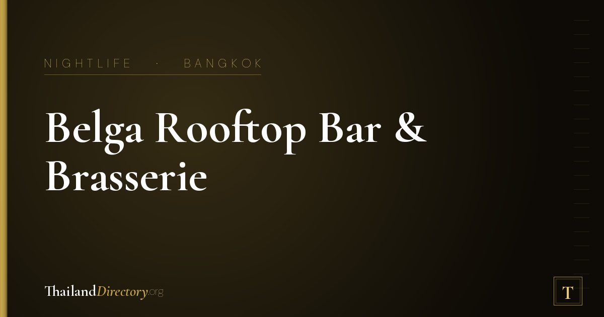 Belga Rooftop Bar & Brasserie