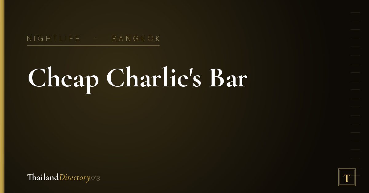 Cheap Charlie's Bar