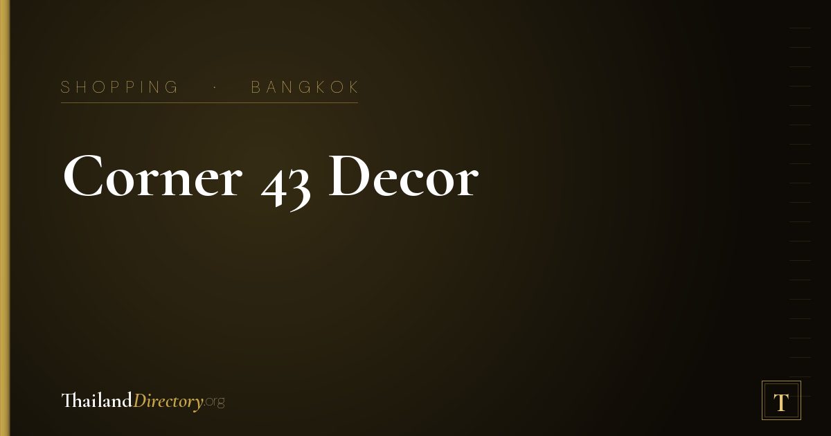Corner 43 Decor