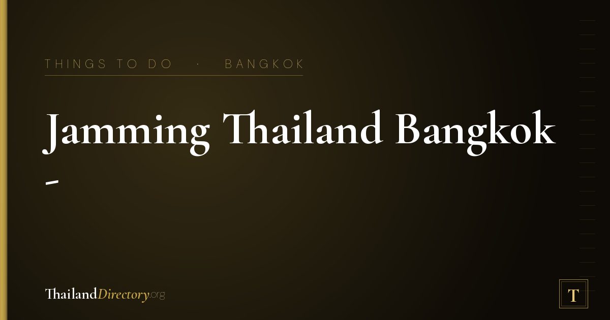 Jamming Thailand Bangkok - Bike, E-Scooter & Walking Tours