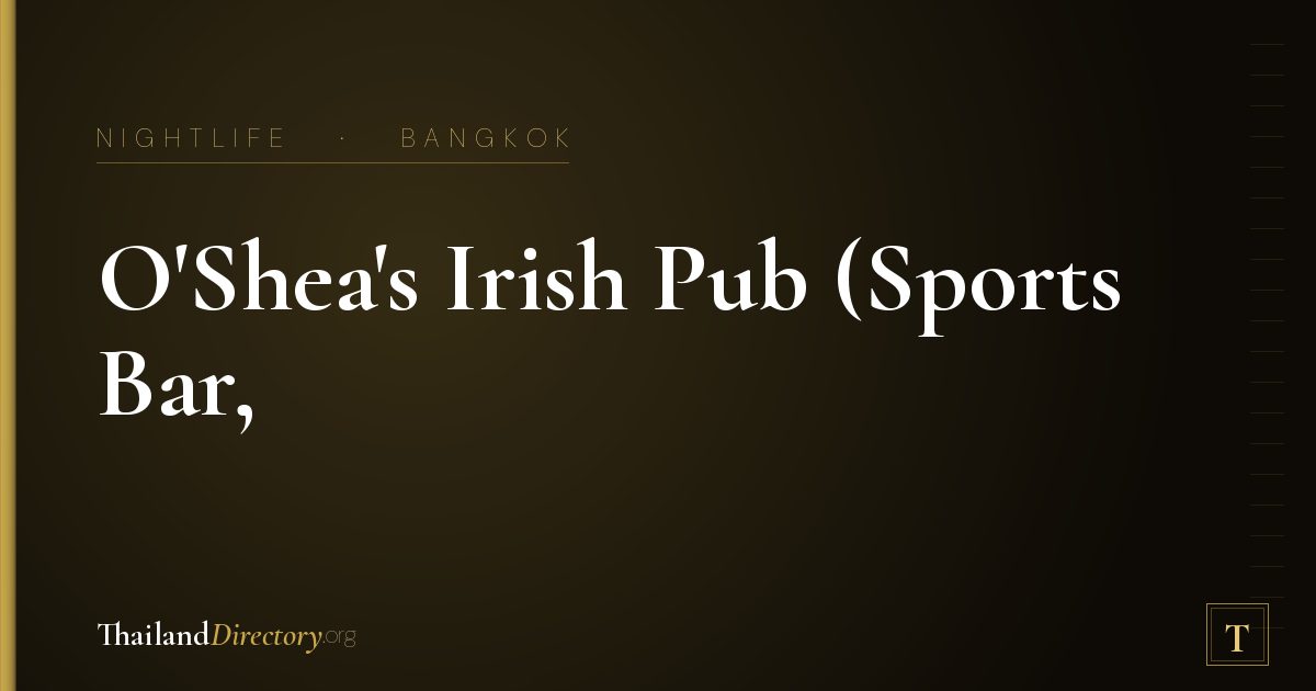 O'Shea's Irish Pub (Sports Bar, Hotel & Rooftop)