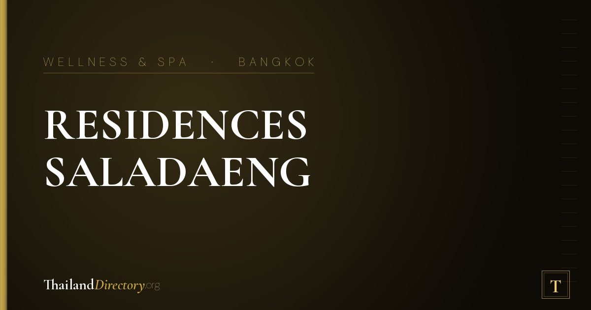 RESIDENCES SALADAENG Massages & Sauna & Cafe
