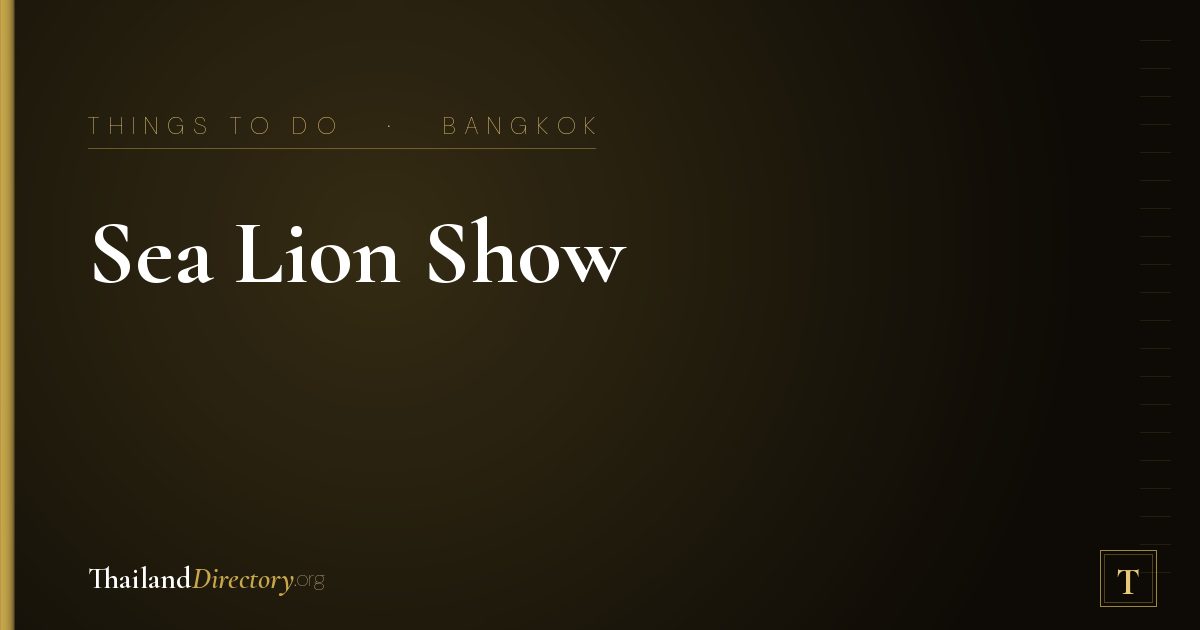Sea Lion Show