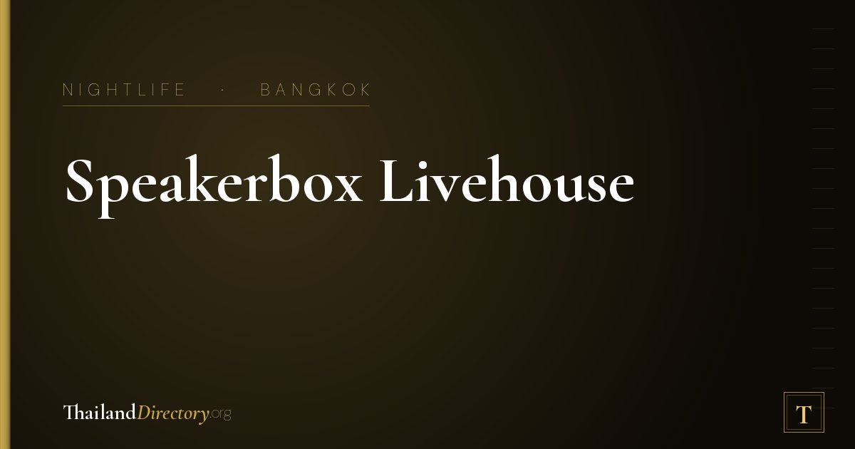 Speakerbox Livehouse