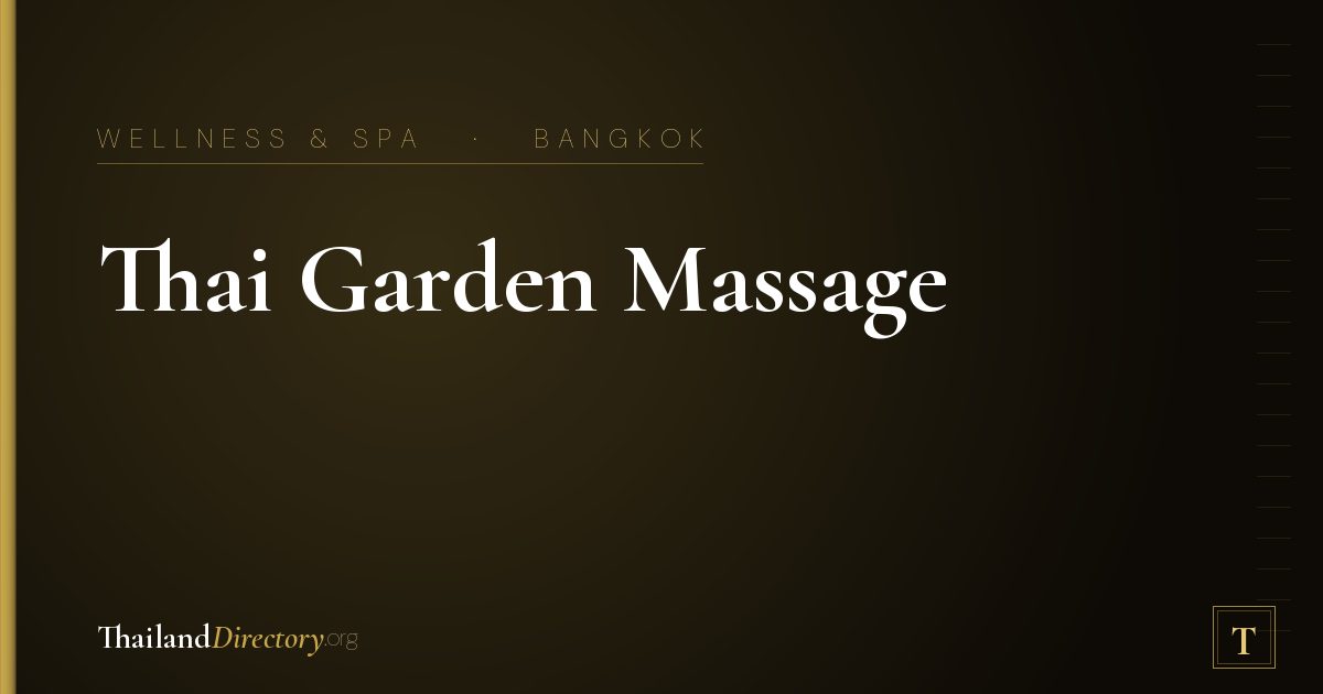 Thai Garden Massage