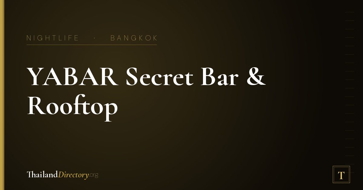 YABAR Secret Bar & Rooftop
