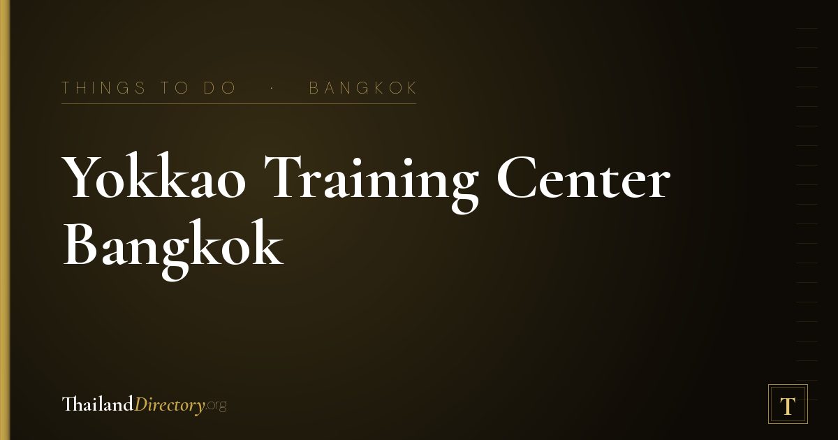 Yokkao Training Center Bangkok & Store